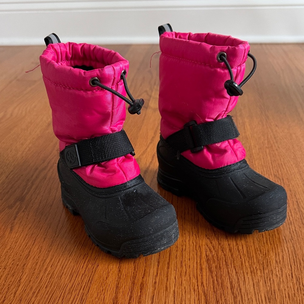 Northside Fuchsia and Black Snow Boots